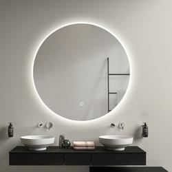 SOME SOLE LUSTRO ŁAZIENKOWE OKRĄGŁE 100 OŚWIETLENIE LED, MATA GRZEWCZA, RAMA AKRYLOWA CTL503-100