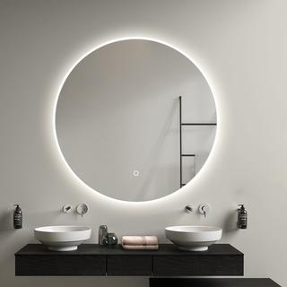 SOME SOLE LUSTRO ŁAZIENKOWE OKRĄGŁE 80 OŚWIETLENIE LED, MATA GRZEWCZA, RAMA AKRYLOWA CTL503-80