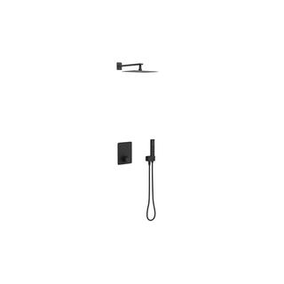 ZESTAW PRYSZNICOWO-WANNOWY PODTYNKOWY TERMO 3 WYJŚCIA KROTOS CZARNY MAT AREX.SET.8046BL