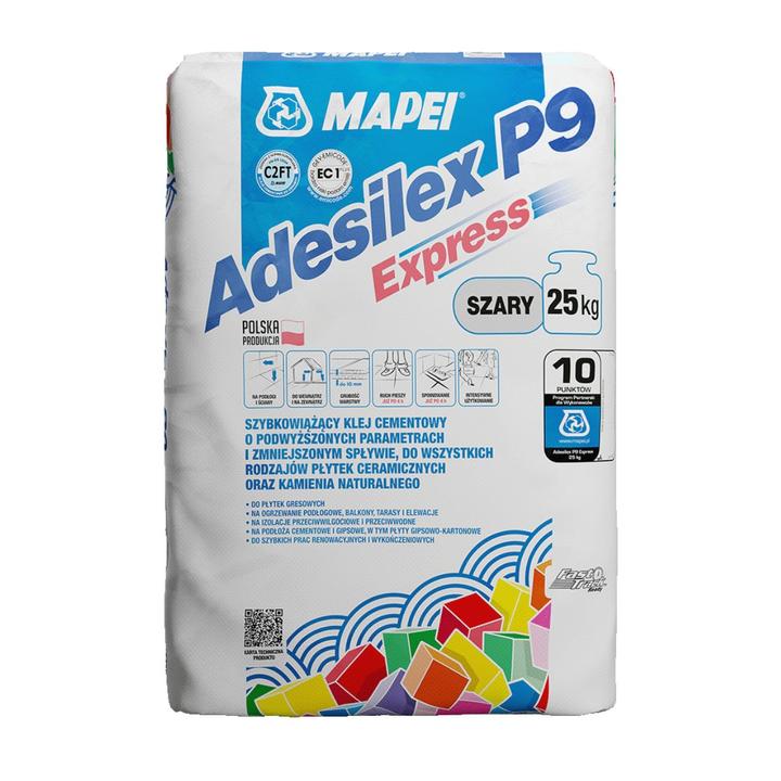 KLEJ ADESILEX EXPRES P9 25KG  SZARY - MAPEI