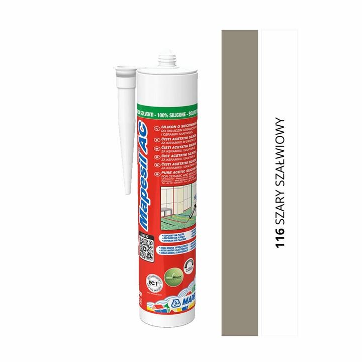 MAPESIL AC SILIKON 310ML. 116 SZAŁWIOWY SZARY