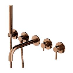 BATERIA WANNOWA 5-OTWOROWA PODTYNKOWA MIEDŹ  Y1237/1CP