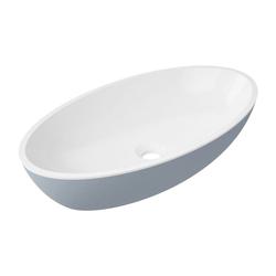 SIENA UMYWALKA NABLATOWA MARBLE+, 60X35CM, BIAŁY/SZARY POŁYSK      SIENALUNBSP