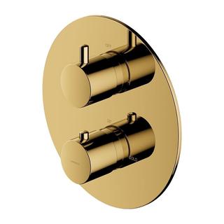 TERMOSTATYCZNA BATERIA PRYSZNICOWO-WANNOWA 2-WYJŚCIA PODTYNKOWA ELEMENT NATYNKOWY ZŁOTY Y1236ROGL