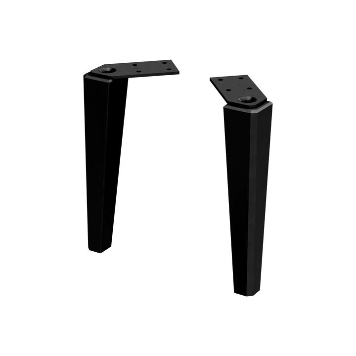 MONTEBIANCO - AKCESORIA - NOGI (2SZT) 20CM,  KOLOR: CZARNY  MAT,   OR47-A-NO-20-8