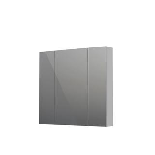 SZAFKA GÓRNA 80 CM, LUSTRZANA, TROJE DRZWI, KOLOR: CHROM POŁYSK,   OR00-SGL3D-80-99