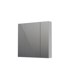 SZAFKA GÓRNA 80 CM, LUSTRZANA, TROJE DRZWI, KOLOR: CHROM POŁYSK,   OR00-SGL3D-80-99