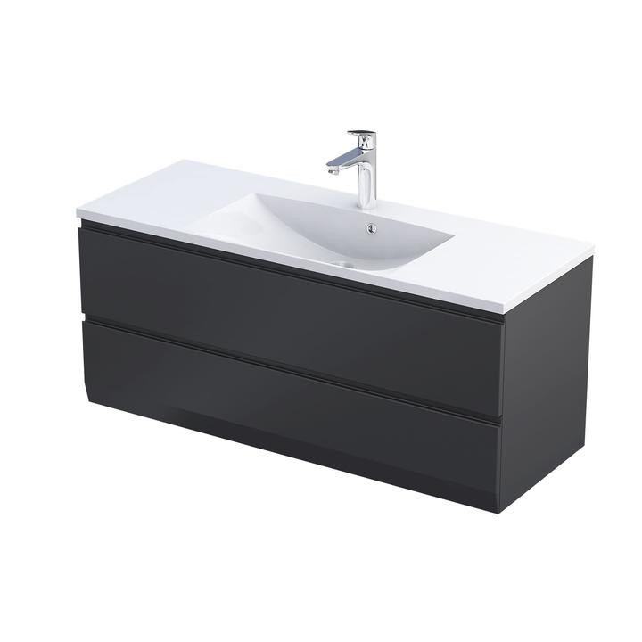 BRYLANT UNI - SZAFKA PODUMYWALKOWA 120 CM DWIE SZUFLADY KOLOR: CZARNY MAT  UNIWERSALNA  OR36-SD2S-120-8-V3