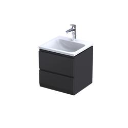 BRYLANT UNI - SZAFKA PODUMYWALKOWA 50 CM DWIE SZUFLADY KOLOR: CZARNY MAT  UNIWERSALNA  OR36-SD2S-50-8-V3