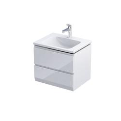 BRYLANT UNI - SZAFKA PODUMYWALKOWA 60 CM DWIE SZUFLADY KOLOR: BIAŁY POŁYSK  UNIWERSALNA  OR36-SD2S-60-1-V3