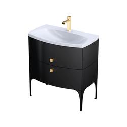 SZAFKA PODUMYWALKOWA LOUIS 82CM, DWIE SZUFLADY, KOLOR CZARNY OR50-SD2S-82-7 (WYCOFANE)