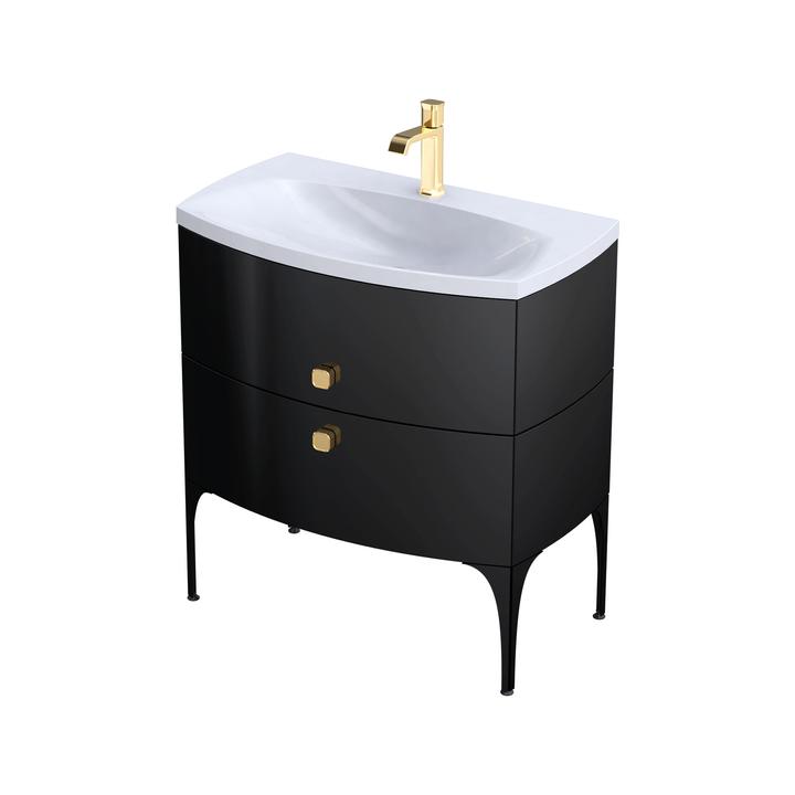 SZAFKA PODUMYWALKOWA LOUIS 82CM, DWIE SZUFLADY, KOLOR CZARNY OR50-SD2S-82-7 (WYCOFANE)