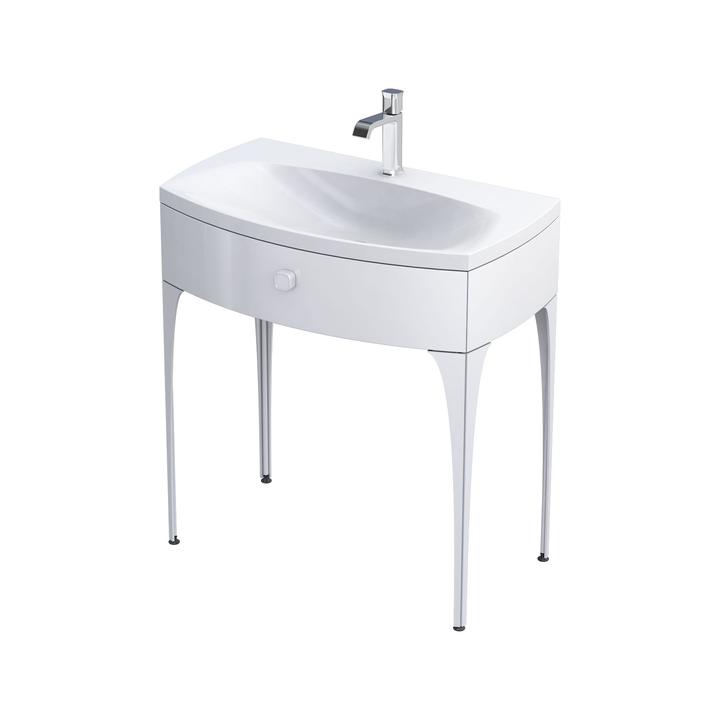 LUIS SZAFKA PODUMYWALKOWA 82CM, JEDNA SZUFLADA, BIAŁY POŁYSK.OR50-SD1S-82-1