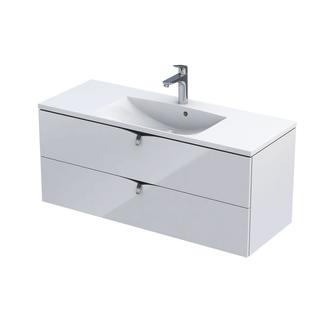 SIENA - SZAFKA PODUMYWALKOWA 120 CM DWIE SZUFLADY, KOLOR: BIAŁY POŁYSK,  OR45-SD2S-120-1