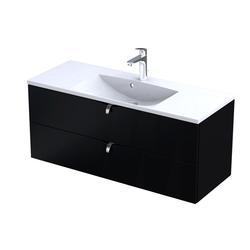 SIENA-SZAFKA PODUMYWALKOWA 120 CM DWIE SZUFLADY, KOLOR: CZARNY MAT  OR45-SD2S-120-8