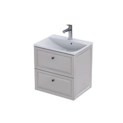 MONTEBIANCO - SZAFKA PODUMYWALKOWA 60CM, DWIE SZUFLADY, KOLOR: PIASKOWY MAT,   OR47-SD2S-60-10