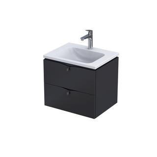 SIENA-SZAFKA PODUMYWALKOWA 60 CM DWIE SZUFLADY, KOLOR: CZARNY MAT  OR45-SD2S-60-8