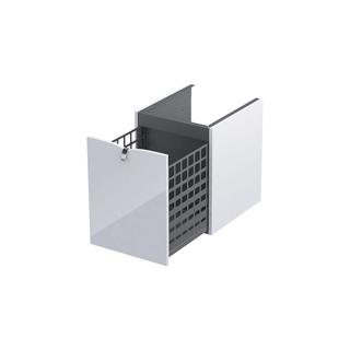 SIENA - SZAFKA NISKA BOCZNA  40 CM JEDNA SZUFLADA, BIAŁY POŁYSK  KOSZ W KOMPLECIE  OR45-SN1S-40-1