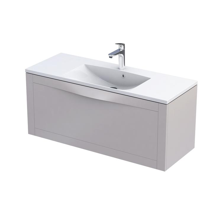 SKAGEN - SZAFKA PODUMYWALKOWA 120 CM, JEDNA SZUFLADA.,PIASKOWY MAT,DODATKOWA SZUFLADA WEWNĘTRZNA OR49-SD1S-120-10 (WYCOFANE)