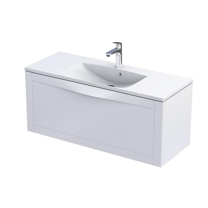 SKAGEN - SZAFKA PODUMYWALKOWA 120 CM, JEDNA SZUFLADA,BIAŁY MAT,DODATKOWA SZUF.WEWN.  OR49-SD1S-120-2