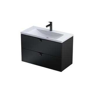 SIENA C SZAFKA PODUMYWALKOWA 80 CM DWIE SZUFLADY KOLOR CZARNY MAT OR45C-SD2S-80-8