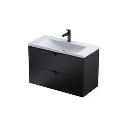 SIENA C SZAFKA PODUMYWALKOWA 80 CM DWIE SZUFLADY KOLOR CZARNY MAT OR45C-SD2S-80-8