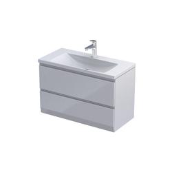 BRYLANT C - SZAFKA PODUMYWALKOWA 80 CM DWIE SZUFLADY, KOLOR: BIAŁY POŁYSK OR36C-SD2S-80-1