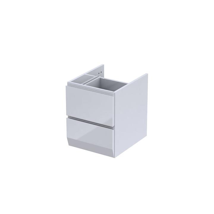 SZAFKA PODUMYWALKOWA 40 CM, DWIE SZUFLADY, KOLOR: BIAŁY POŁYSK, KORPUS BIAŁY  OR36-SD2S-40-1