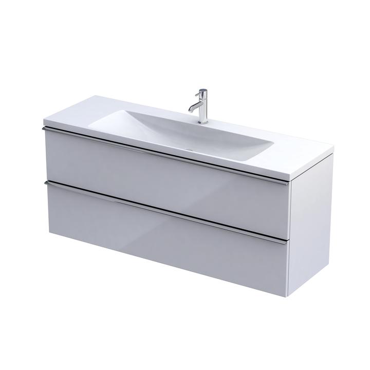 ETNA C- SZAFKA PODUMYWALKOWA 120CM,DWIE SZUFLADY KOLOR BIAŁY POŁYSK, KOMPAKTOWA OR52C-SD2S-120-1