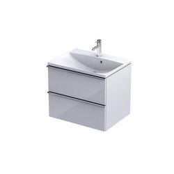 ETNA-SZAFKA PODUMYWALKOWA 60CM, DWIE SZUFLADY KOLOR:BIAŁY POŁYSK, BEZ UCHWYTÓW OR52-SD2S-60-1