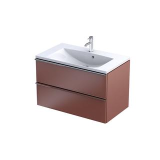 ETNA-SZAFKA PODUMYWALKOWA 80CM, DWIE SZUFLADY KOLOR:CEGLANY MAT , BEZ UCHWYTÓW OR52-SD2S-80-19