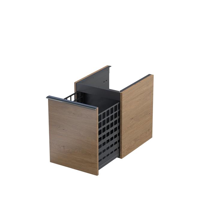 ETNA-SZAFKA NISKA BOCZNA 40CM., JEDNA SZUFLADA  KOLOR: DĄB KAMIENNY , BEZ UCHWYTÓW OR52-SN1S-40-78