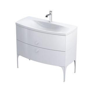 SZAFKA PODUMYWALKOWA LOUIS 102 CM DWIE SZUFLADY BIAŁY POŁYSK OR50-SD2S-102-14