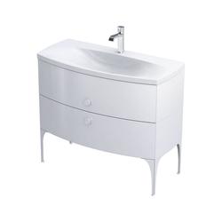 SZAFKA PODUMYWALKOWA LOUIS 102 CM DWIE SZUFLADY BIAŁY POŁYSK OR50-SD2S-102-14