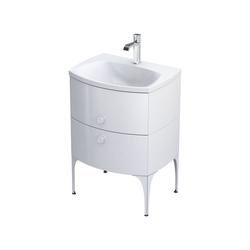 LOUIS- SZAFKA PODUMYWALKOWA 62CM, DWIE SZUFLADY, BIAŁY POŁYSK  OR50-SD2S-62-1