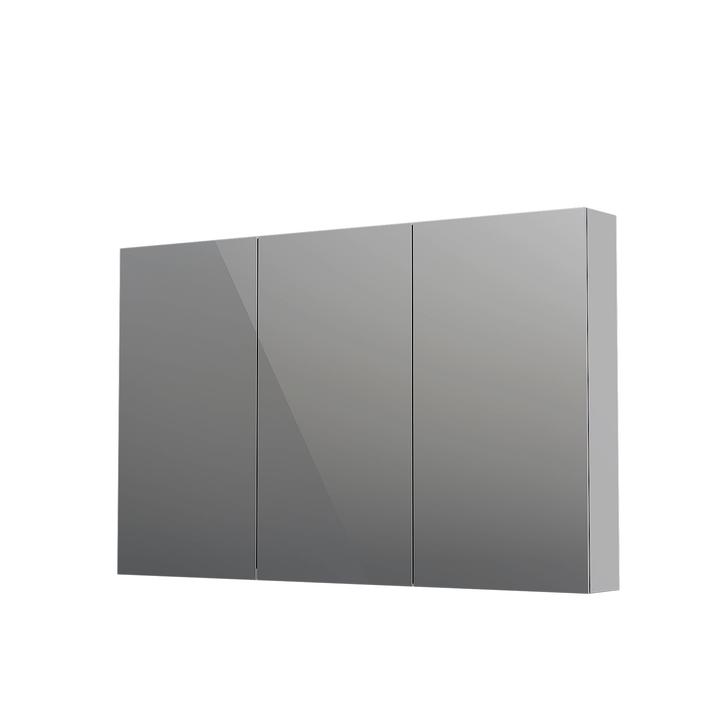 SZAFKA GÓRNA 120 CM, LUSTRZANA, TROJE DRZWI, KOLOR: CHROM POŁYSK,   OR00-SGL3D-120-99