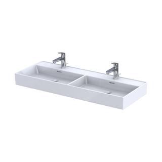 UMYWALKA MEBLOWA 120 CM, CERAMICZNA BOLD, KOLOR: BIAŁY (CERAMIKA), PODWÓJNA  UME-BD-120-91-D