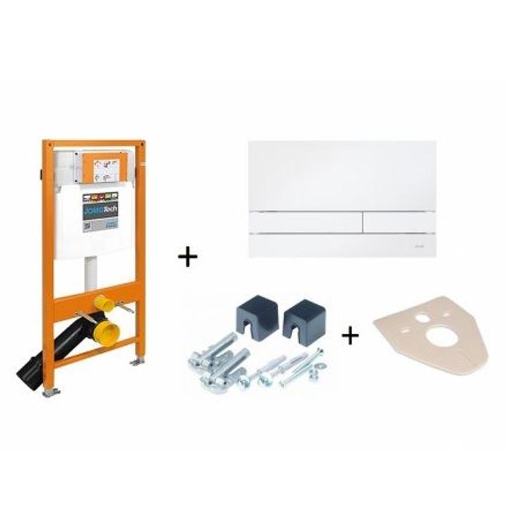 JOMOTECH STELAŻ WC H=1120 + WSPORNIK + PRZYCISK EXCLUSIVE 2.0 BIAŁY + USZCZELKA 174-91101000-00