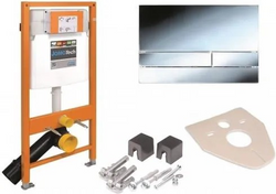 JOMOTECH STELAŻ WC H=1120 + WSPORNIK + PRZYCISK EXCLUSIVE 2.0 CHROM POŁYSK + USZCZELKA 174-91101400-00