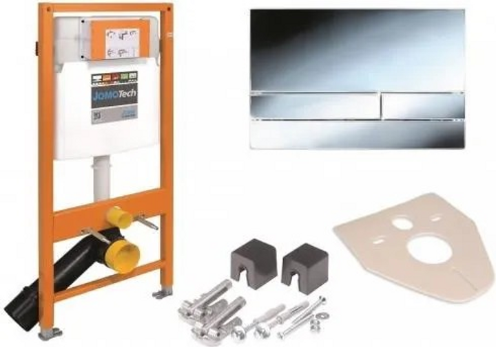 JOMOTECH STELAŻ WC H=1120 + WSPORNIK + PRZYCISK EXCLUSIVE 2.0 CHROM POŁYSK + USZCZELKA 174-91101400-00
