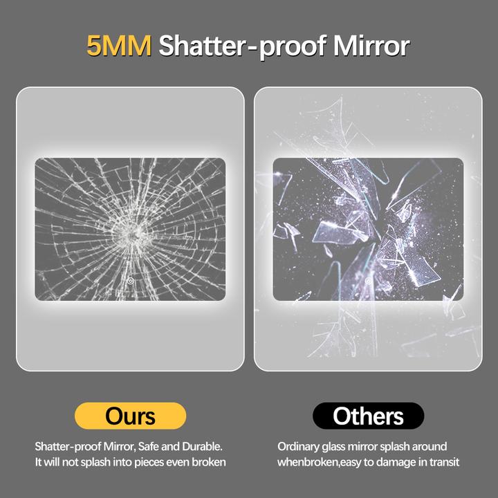 SOME CAMPO LUSTRO ŁAZIENKOWE PROSTOKĄTNE 60X80  OŚWIETLENIE LED, MATA GRZEWCZA CTL200S-60-80