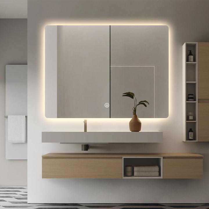 SOME CAMPO LUSTRO ŁAZIENKOWE PROSTOKĄTNE 60X80  OŚWIETLENIE LED, MATA GRZEWCZA CTL200S-60-80