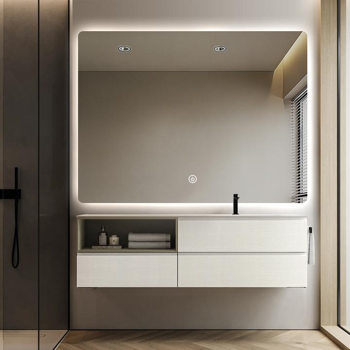 SOME CAMPO LUSTRO ŁAZIENKOWE PROSTOKĄTNE 75X100  OŚWIETLENIE LED, MATA GRZEWCZA CTL200S-75-100