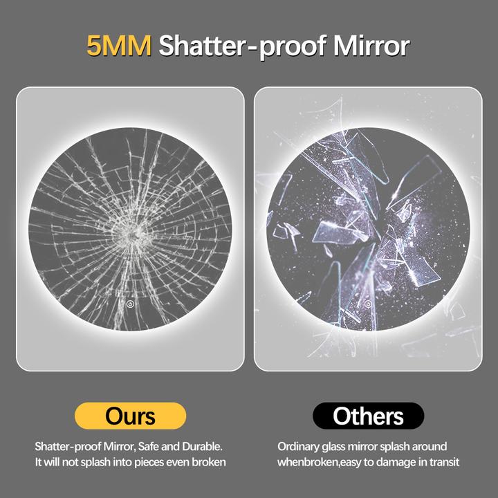 SOME OCCHIO LUSTRO ŁAZIENKOWE OKRĄGŁE 100 OŚWIETLENIE LED, MATA GRZEWCZA CTL202-100