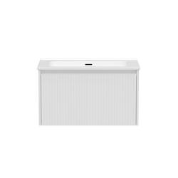 Szafka łazienkowa LOCK 80 cm biała/drewno – przestronność i elegancja