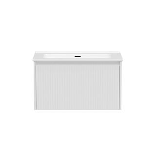 Szafka łazienkowa LOCK 80 cm biała/drewno – przestronność i elegancja