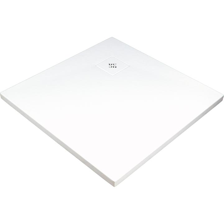 BRODZIK SILIA AKRYLOWY 100X100 CM BIAŁY STRUKTURA A KSKA01010B