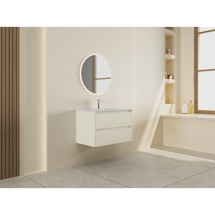 Szafka łazienkowa LOCK 80 cm biała/drewno – przestronność i elegancja