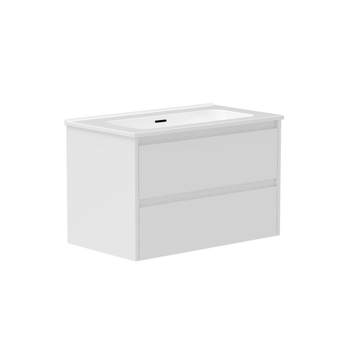 Szafka łazienkowa LOCK 80 cm biała/drewno – przestronność i elegancja