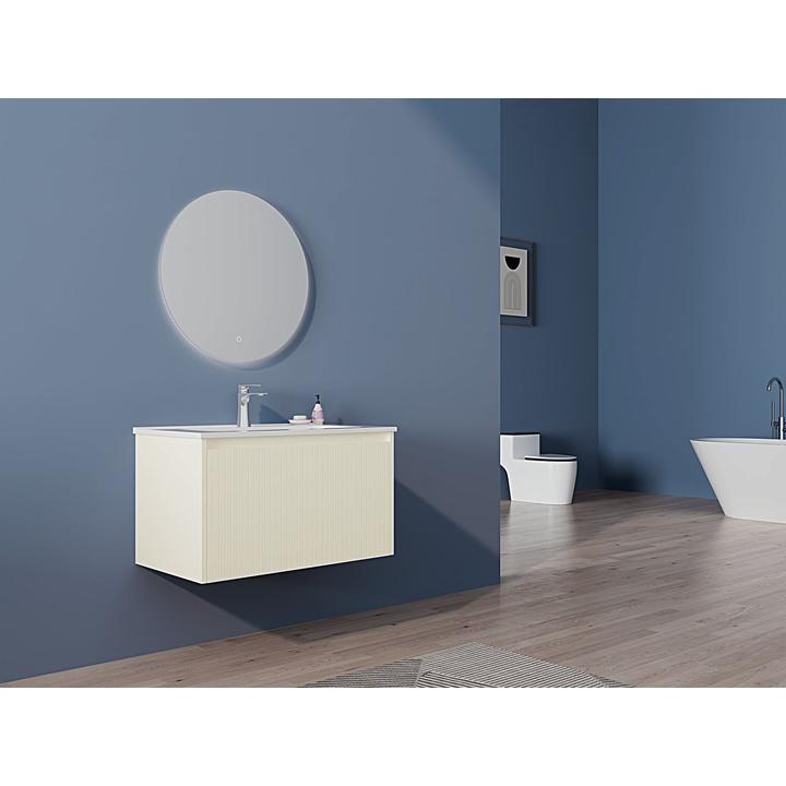 Szafka łazienkowa LOCK 80 cm biała/drewno – przestronność i elegancja